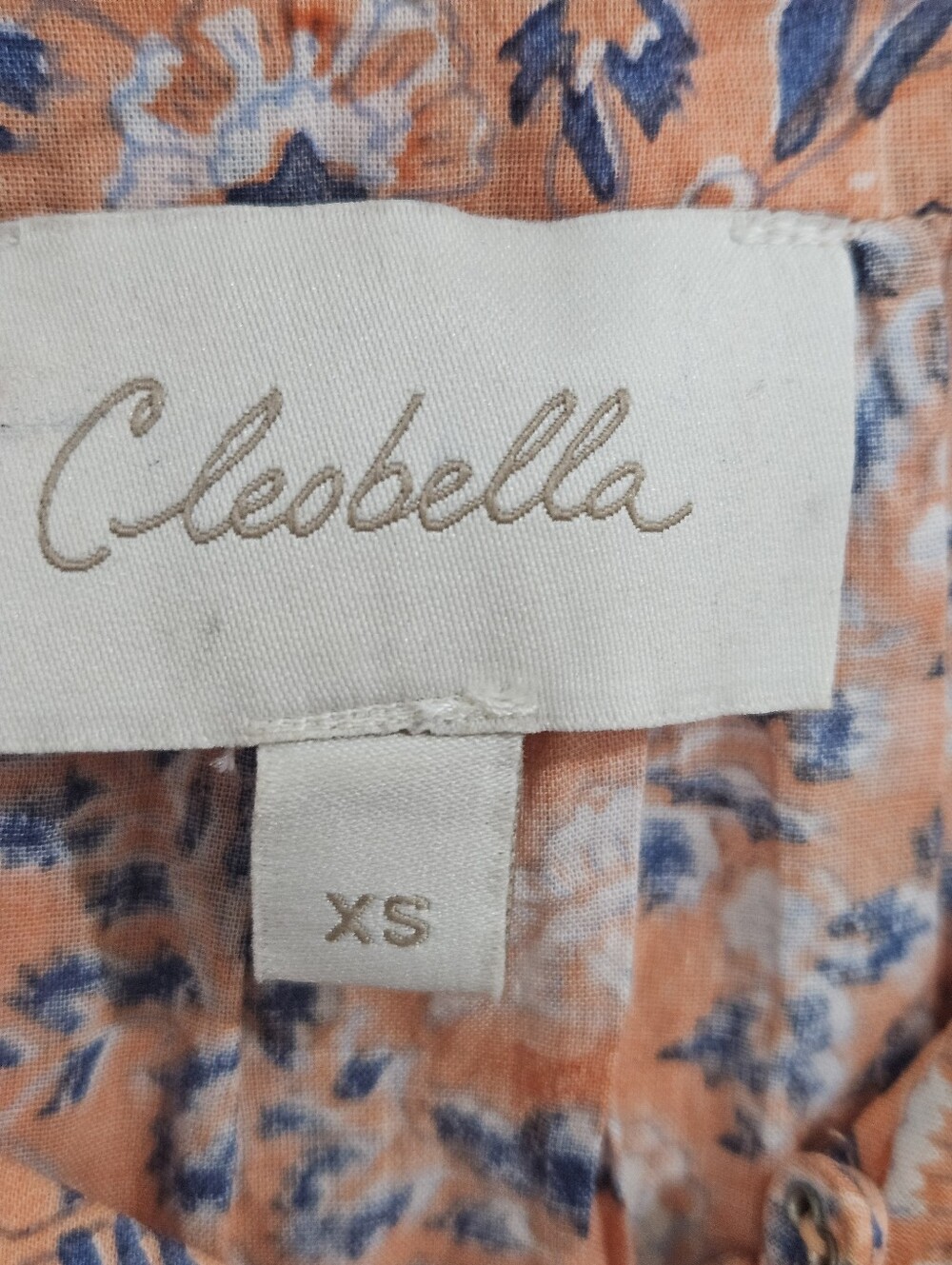 Cleobella Mariana Puff Short Sleeve Blouse Top Floral Print Ruffled Pink XS - Picture 16 of 16